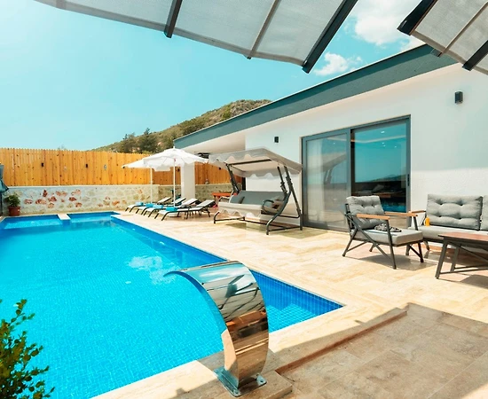 Kaş İslamlar'da Muhteşem Doğada, Yetişkin ve Çocuk Havuzlu, Lüks Villa - 1