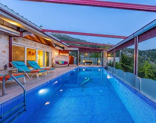 Kaş İslamlar'da Doğayla İç İçe, Isıtmalı Havuzlu, Jakuzili Villa - 2
