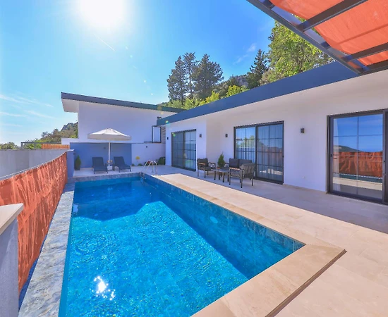 Kaş İslamlar'da Doğa Manzaralı, Özel Havuzlu, Jakuzili Villası - 1