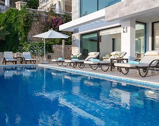 Kalkan'da Plaja Yürüme Mesafesinde, Özel Havuzlu, Manzaralı Villa - 4