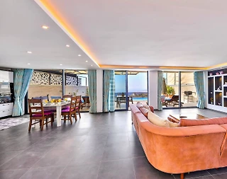 Kaş Bezirgan'da Eşsiz Manzaralı, Açık ve Kapalı Havuzlu, Kiralık Villa - 5
