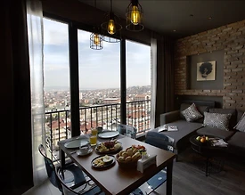 İstanbul Ataşehir'de Şehir Manzaralı, Konforlu, Balayı Dairesi - 2