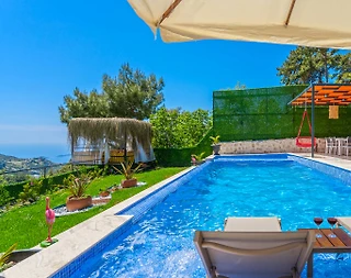 Kaş İslamlar'da Deniz Manzaralı, Sonsuzluk Havuzlu, Lüks Villa - 3