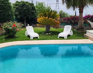 Antalya Manavgat'ta Geniş Bahçeli, Özel Havuzlu, 3+1 Şık Villa - 1