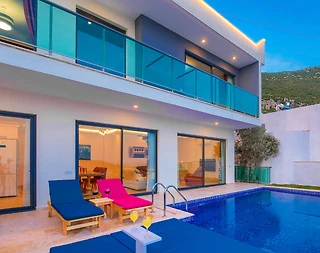 Kaş İslamlar'da Deniz Manzaralı, Sonsuzluk Havuzlu, Kiralık Villa - 4