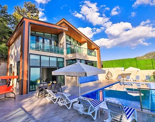 Kaş İslamlar'da Muhteşem Doğa Manzaralı, Özel Havuzlu, Kiralık Villa - 1