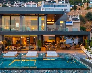 Kaş Kalkan'da Deniz Manzaralı, Hamam ve Saunalı, Ultra Lüks Villa - 2