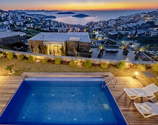 Muğla Bodrum'da Muhteşem Deniz Manzaralı, Özel Havuzlu, 3+1 Villa - 4