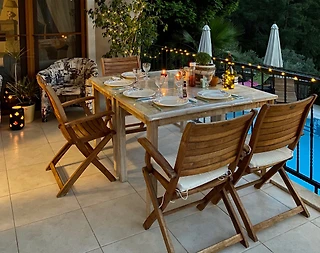 Fethiye Göcek'te Deniz Manzaralı, Özel Havuzlu, Konforlu Villa - 5