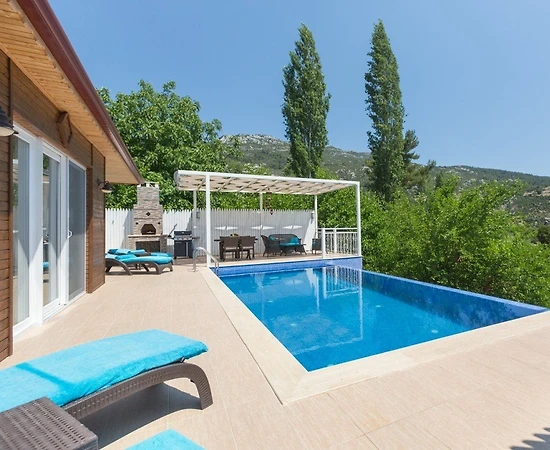 Kaş İslamlar'da Keyif Dolu Doğada, Özel Havuzlu, Kiralık Villa - 1