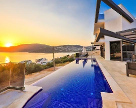 Kaş Kalkan'da Şahane Deniz Manzaralı, Özel Havuzlu, Kiralık Villa - 3