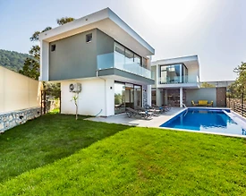 Kalkan Patara'da Huzur Dolu Doğada, Özel Havuzlu, Modern Villa - 3