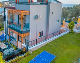 Kaş Kalkan'da Deniz Manzaralı, Özel Havuzlu, Modern Tasarımlı Villa - 3