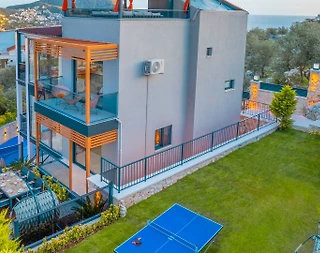 Kaş Kalkan'da Deniz Manzaralı, Özel Havuzlu, Modern Tasarımlı Villa - 3