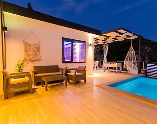 Kaş İslamlar'da Doğa İle İç İçe, Özel Havuzlu, Jakuzili Villa - 5
