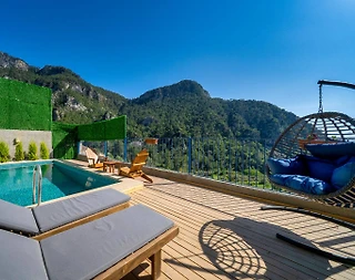 Fethiye Faralya'da Enfes Deniz Manzaralı, Özel Havuzlu, Lüks Villa - 3