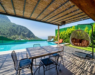 Fethiye Faralya'da Deniz ve Doğa Manzaralı, Özel Havuzlu, 2+1 Villa - 2