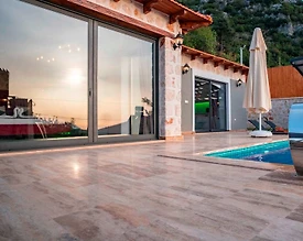 Kaş İslamlar'da Gözlerden Uzak, Özel Havuzlu, Jakuzili, Taş Villa - 2