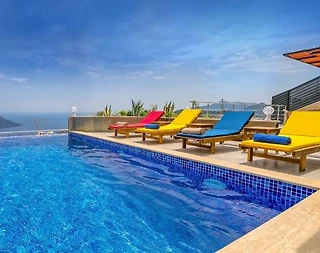 Kaş İslamlar'da Deniz ve Doğa Manzaralı, Özel Havuzlu, Kiralık Villa - 2