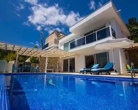 Kaş İslamlar'da Doğa ve Deniz Manzaralı, Özel Havuzlu, Balayı Villası - 3