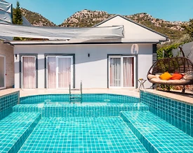 Kaş Bezirgan'da Adalar Manzaralı, Özel Havuzlu, Jakuzili, Kiralık Villa - 3