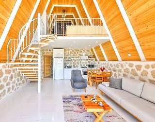 Kaş İslamlar'da Taş Ve Ahşap Yapılı, Özel Havuzlu, Balayı Villası - 3