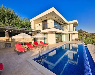 Kaş Üzümlü'de Enfes Manzaraya Sahip, Özel Havuzlu, Lüks Villa - 3