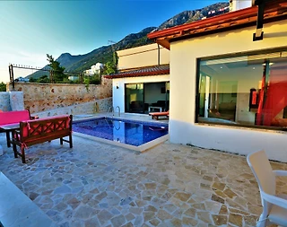 Kaş Bezirgan'da Doğa ve Deniz Manzaralı, Özel Havuzlu, Balayı Villası - 4