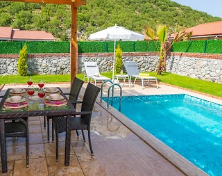 Fethiye Kayaköy'de Müthiş Doğada, Özel Havuzlu, Modern Kiralık Villa - 5