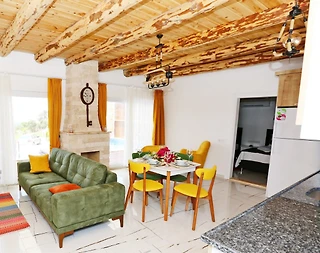 Kaş Patara'da Deniz ve Doğa Manzaralı, Jakuzili, Kiralık Villa - 4