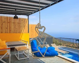 Kaş Bezirgan'da Adalar Manzaralı, Özel Havuzlu, Kiralık Balayı Villası - 3