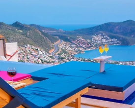 Kaş İslamlar'da Deniz Manzaralı, Sonsuzluk Havuzlu, Kiralık Villa - 3