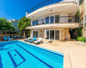 Kaş Kalkan'da Deniz Manzaralı, 6 Kişilik, Konforlu Kiralık Villa - 2