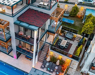 Kaş Kalkan'da Deniz Manzaralı, Özel Havuzlu, Modern Tasarımlı Villa - 4