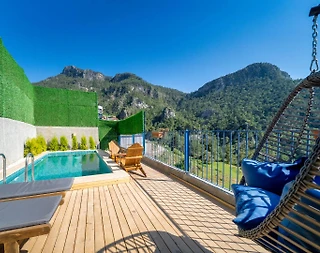 Fethiye Faralya'da Enfes Deniz Manzaralı, Özel Havuzlu, Lüks Villa - 5