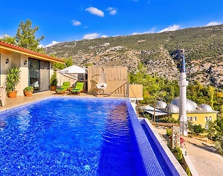 Kaş İslamlar'da Muhteşem Doğada, Kapalı Havuzlu, Modern Villa - 5