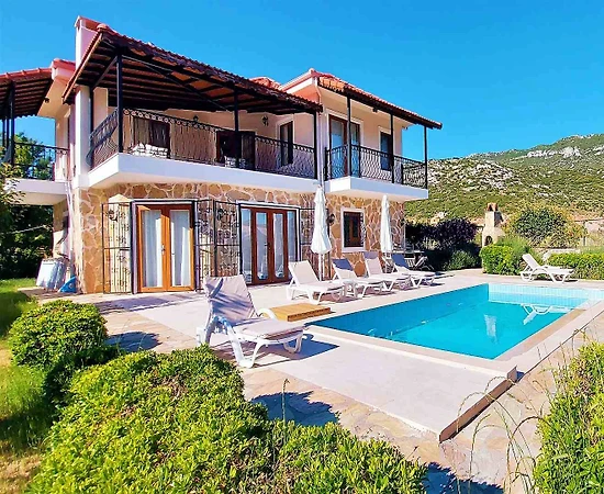 Kaş Bezirgan'da Muhteşem Doğanın Ortasında, Özel Havuzlu, Kiralık Villa - 1