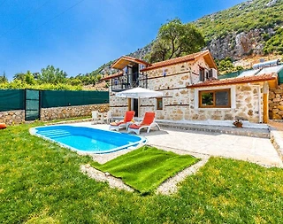 Kalkan İkizce'de Taş Mimarili, Özel Havuzlu, Geniş Bahçeli Villa - 5