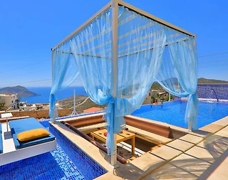 Kaş İslamlar'da Doğa ve Deniz Manzaralı, Özel Havuzlu, Kiralık Villa - 4