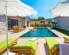 Fethiye Eldirek'te Taş Mimarili, Özel Havuzlu, 4 Kişilik Villa - 2