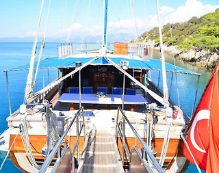 Muğla Fethiye'de Ahşap Tasarımıyla Dikkat Çeken, 16 Kişilik Gulet - 2