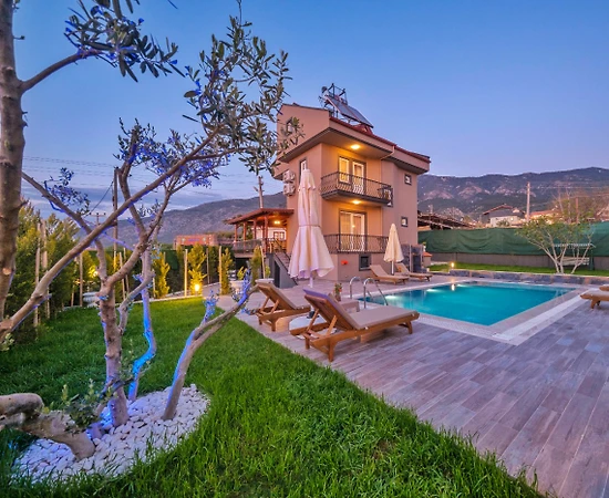Fethiye Ölüdeniz'de Nezih Konumda, Özel Havuzlu, Kiralık Villa - 1