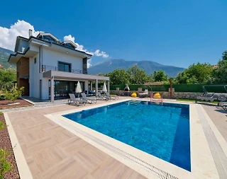Fethiye Ölüdeniz'de Özel Havuzlu, Yerden Isıtmalı, Lüks Tatil Villası - 4