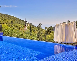 Kaş Sarıbelen'de Doğa ve Deniz Manzaralı, Özel Havuzlu, Jakuzili Villa - 5