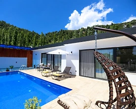 Kaş İslamlar'da Muhteşem Doğa Manzaralı, Özel Havuzlu, Kiralık Villa - 3