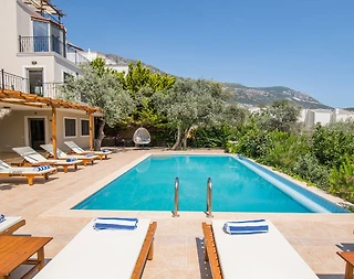 Kalkan'da Deniz Manzaralı, Özel Havuzlu, Sinema Odalı, Kiralık Villa - 2