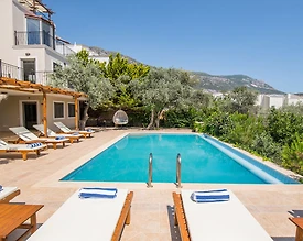 Kalkan'da Deniz Manzaralı, Özel Havuzlu, Sinema Odalı, Kiralık Villa - 2