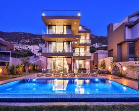 Kaş Kalkan'da Deniz Manzaralı, Sonsuzluk Havuzlu, Lüks Villa - 2