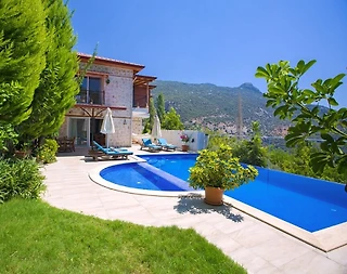Kaş İslamlar'da Muhafazakar, Özel Havuzlu, Jakuzili, Modern Villa - 4