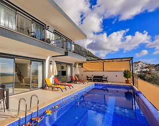 Kaş Bezirgan'da Deniz Manzaralı, Özel Havuzlu, 2+1 Villa - 3